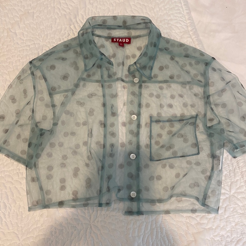 STAUD Polka Dot Top